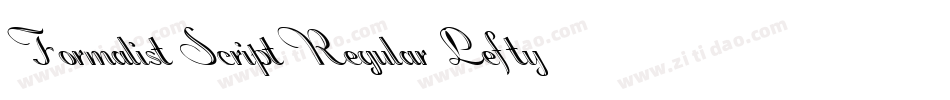 Formalist Script Regular Lefty字体转换